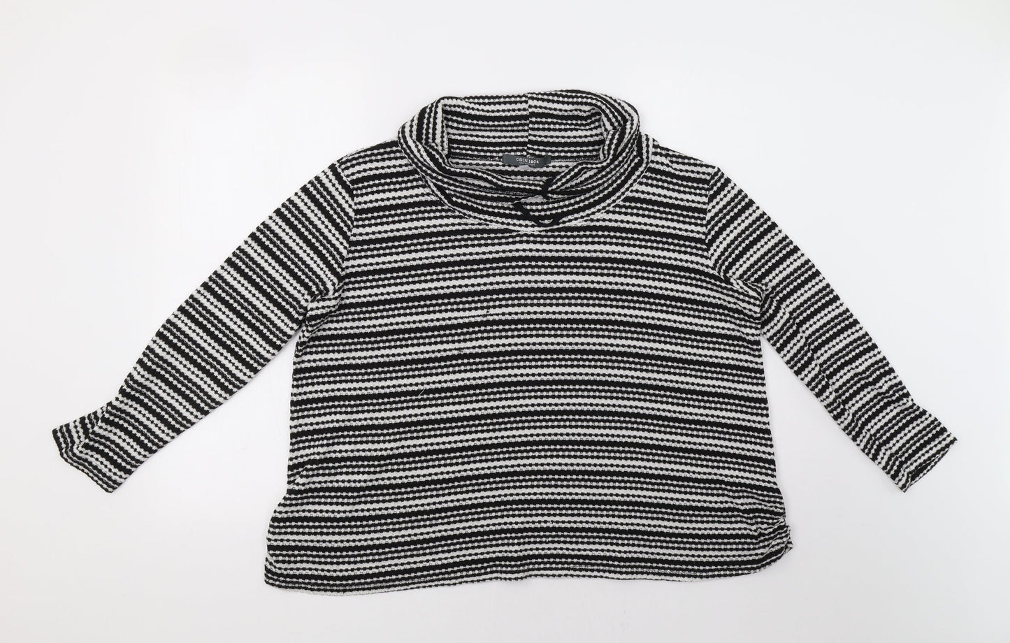 Womens UK Size 2XL COIN 1804 Black Basic Blouse