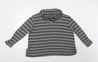 Womens UK Size 2XL COIN 1804 Black Basic Blouse