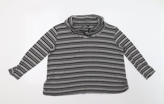 Womens UK Size 2XL COIN 1804 Black Basic Blouse