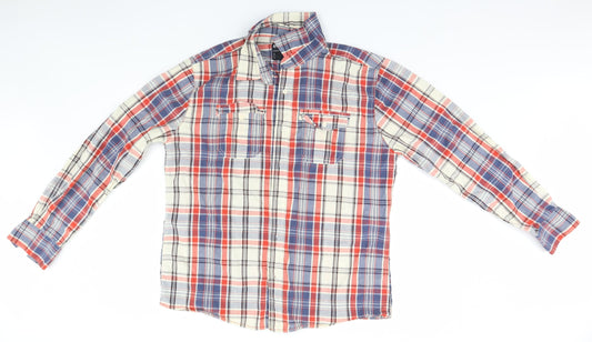 Mens UK Size XL Easy Multicoloured  Button-Up Long Sleeve Casual Shirt