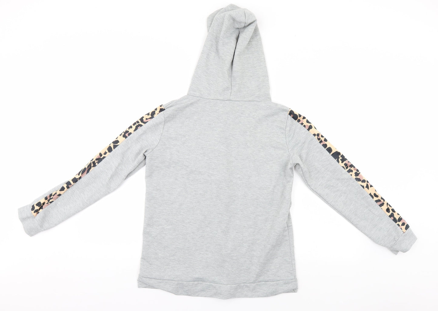 Preworn Womens Grey Animal Print  Full Zip Hoodie Size S
