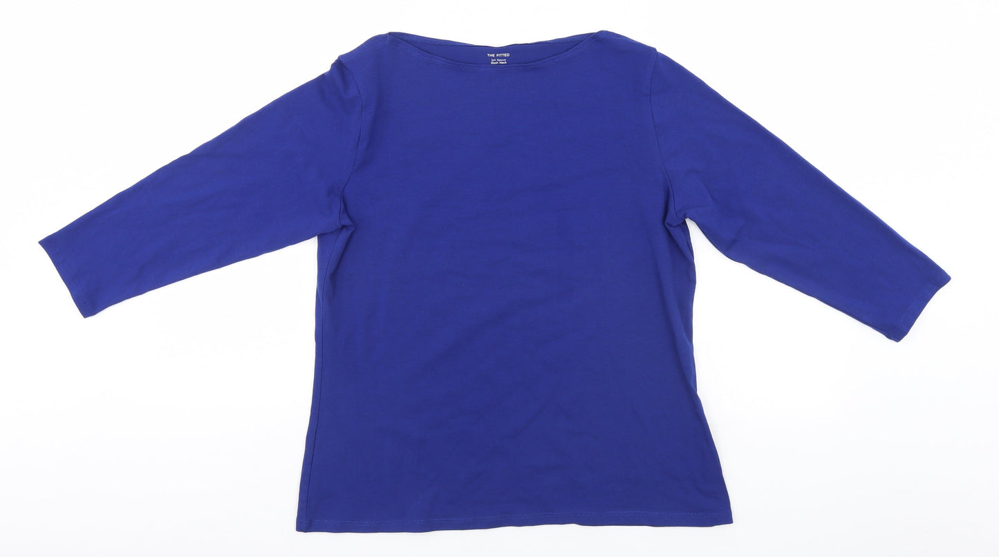 Womens UK Size 18 Preworn Blue Basic T-Shirt