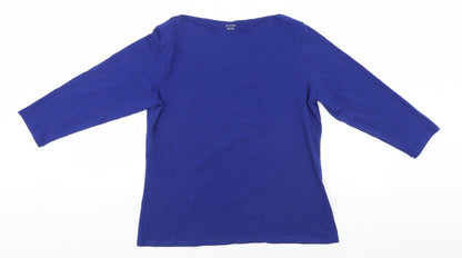 Womens UK Size 18 Preworn Blue Basic T-Shirt