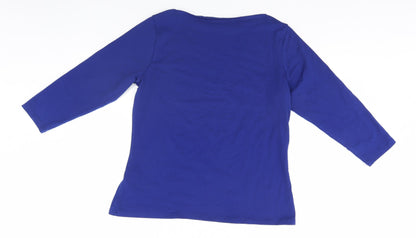 Womens UK Size 18 Preworn Blue Basic T-Shirt