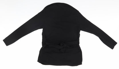Womens UK Size 12 PRETTYLITTLETHING Black Overcoat
