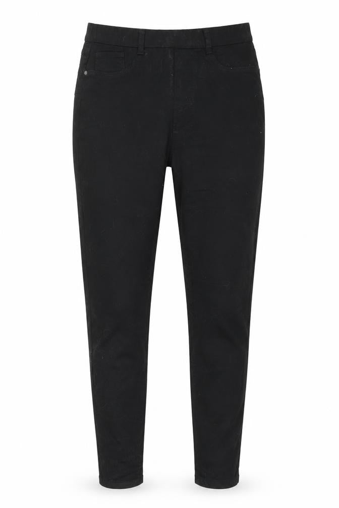 Front view of New Look women’s black jegging jeans, size UK 10, 21-inch leg