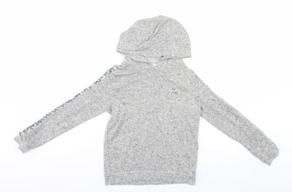 F&F Girls Grey   Pullover Hoodie Size 9-10 Years  - Star