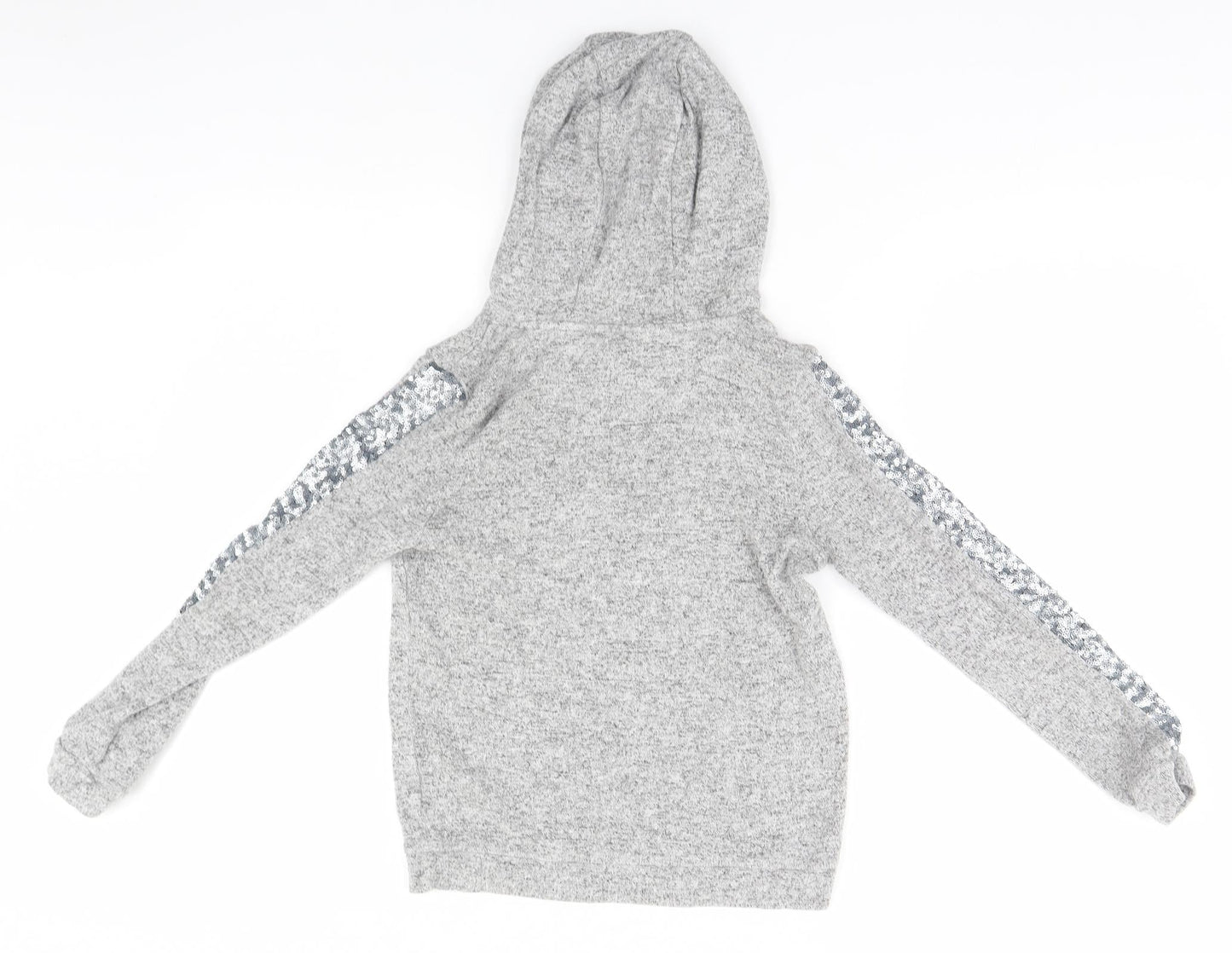 F&F Girls Grey   Pullover Hoodie Size 9-10 Years  - Star