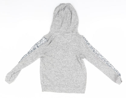 F&F Girls Grey   Pullover Hoodie Size 9-10 Years  - Star