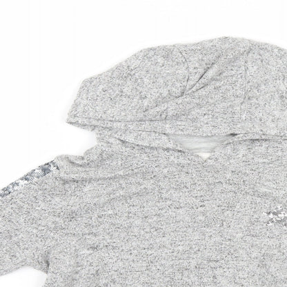 F&F Girls Grey   Pullover Hoodie Size 9-10 Years  - Star