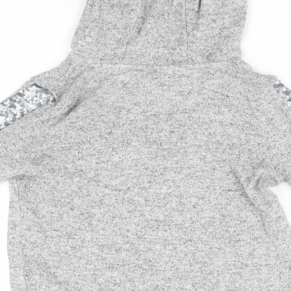 F&F Girls Grey   Pullover Hoodie Size 9-10 Years  - Star