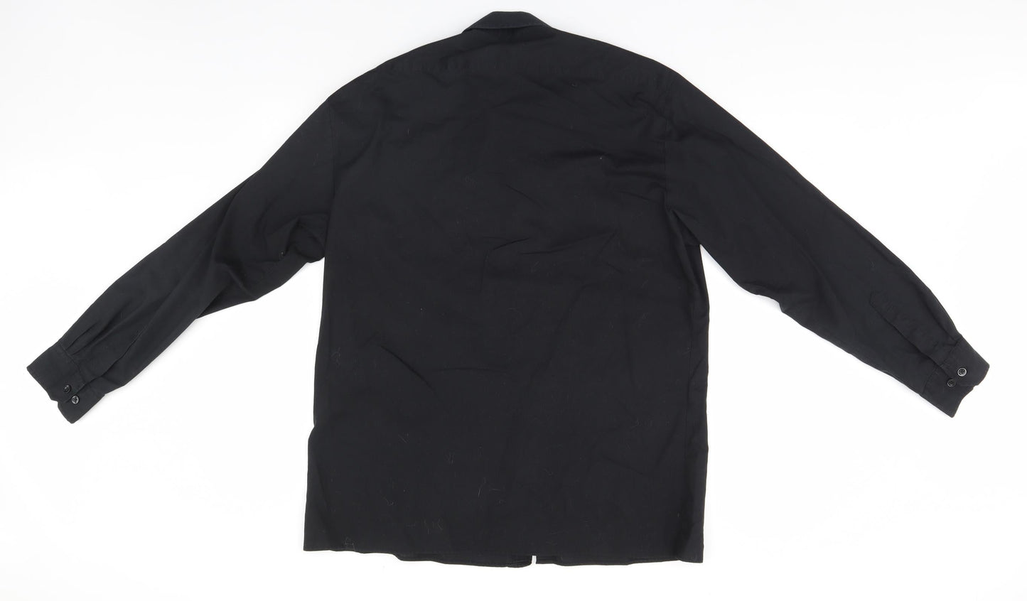 Womens UK Size 16 Premier Black Basic Button-Up