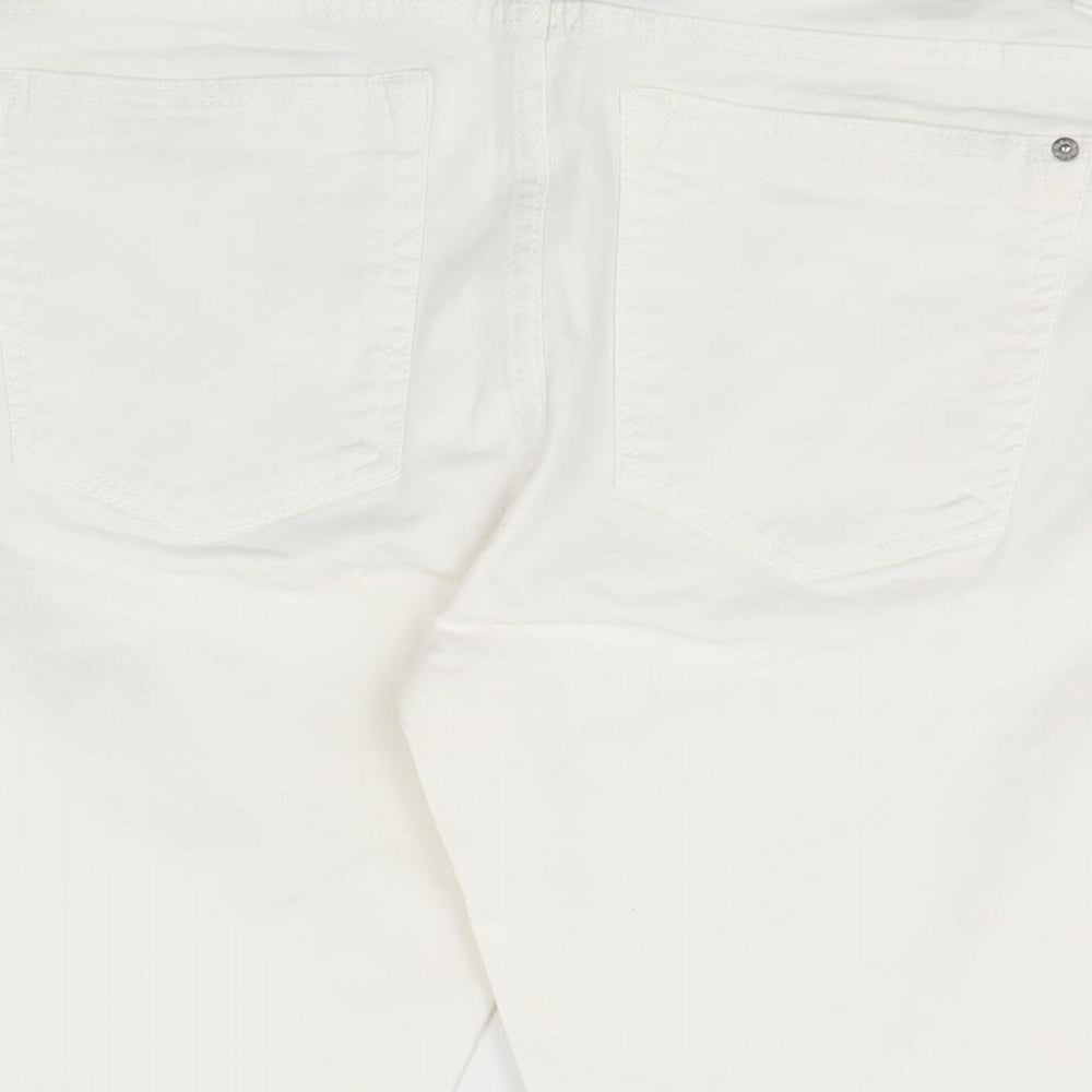 H&M Womens White   Dungaree Shorts Shorts Size 32