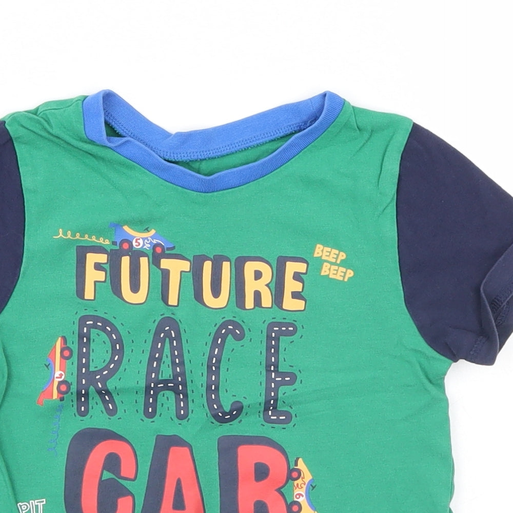 George Boys Green   Basic T-Shirt Size 3-4 Years  - Future Race Car Driver