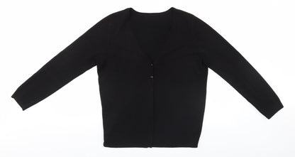 Womens UK Size 14 BHS Black Cardigan Jumper