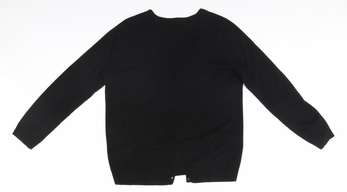 Womens UK Size 14 BHS Black Cardigan Jumper