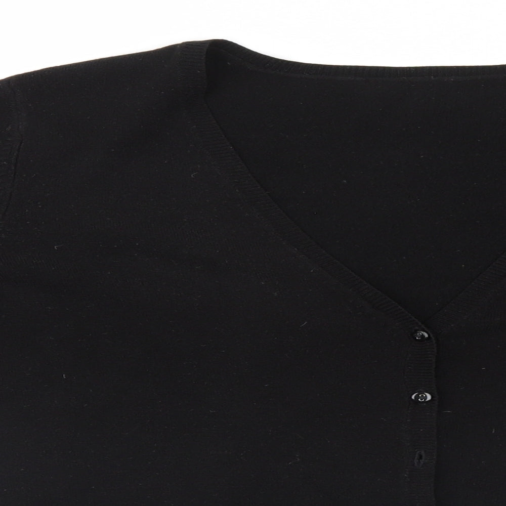 Womens UK Size 14 BHS Black Cardigan Jumper
