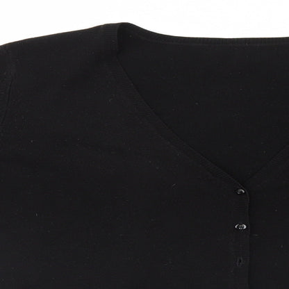 Womens UK Size 14 BHS Black Cardigan Jumper