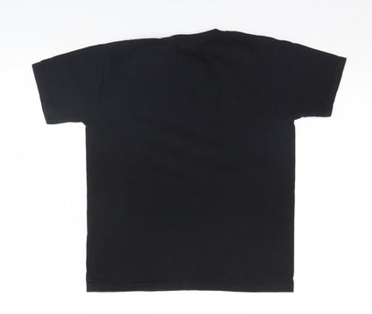 Fruit of the Loom Boys Black   Basic T-Shirt Size 10 Years  - Born to Play Drums