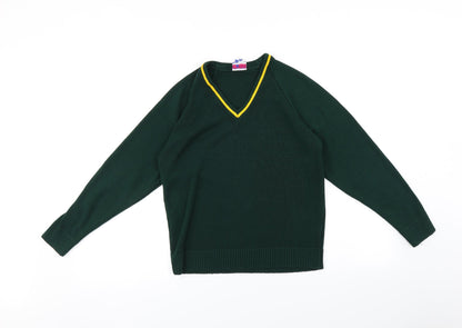 Additional front view of Uni Form women’s green jumper, size UK 6