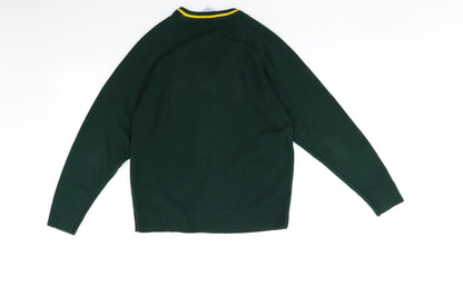 Back view of Uni Form women’s green jumper, size UK 6