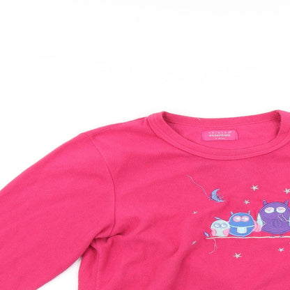 Primark Girls Pink    Pyjama Top Size 11-12 Years  - Owls