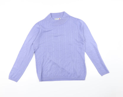 Womens UK Size 10 Poppy Purple Pullover Jumper