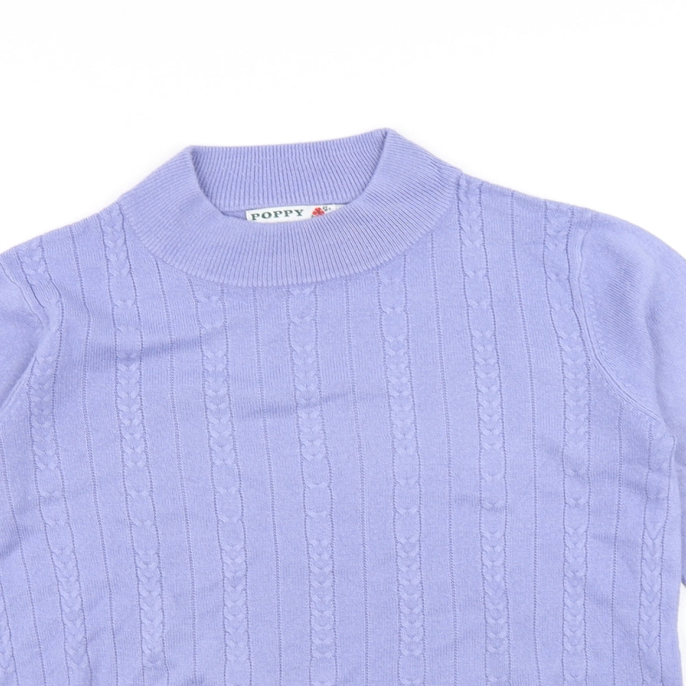 Womens UK Size 10 Poppy Purple Pullover Jumper