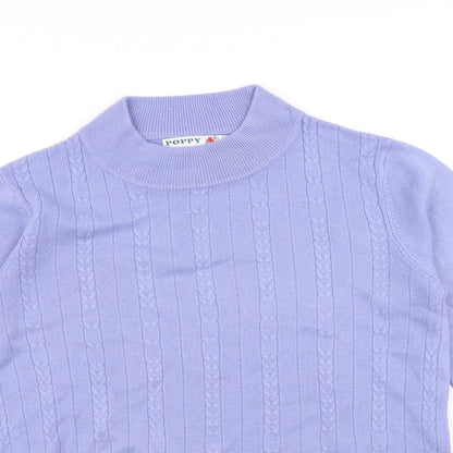 Womens UK Size 10 Poppy Purple Pullover Jumper