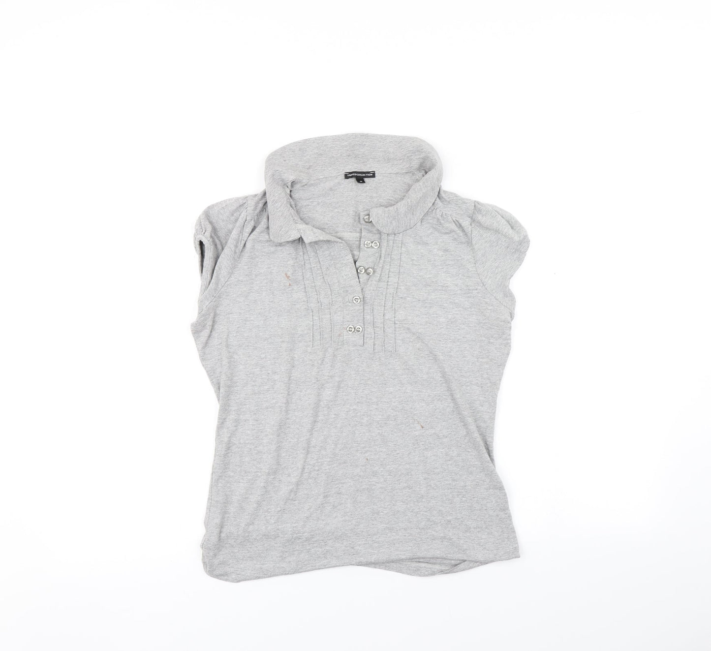 Womens UK Size 12 Marks and Spencer Grey Basic Polo