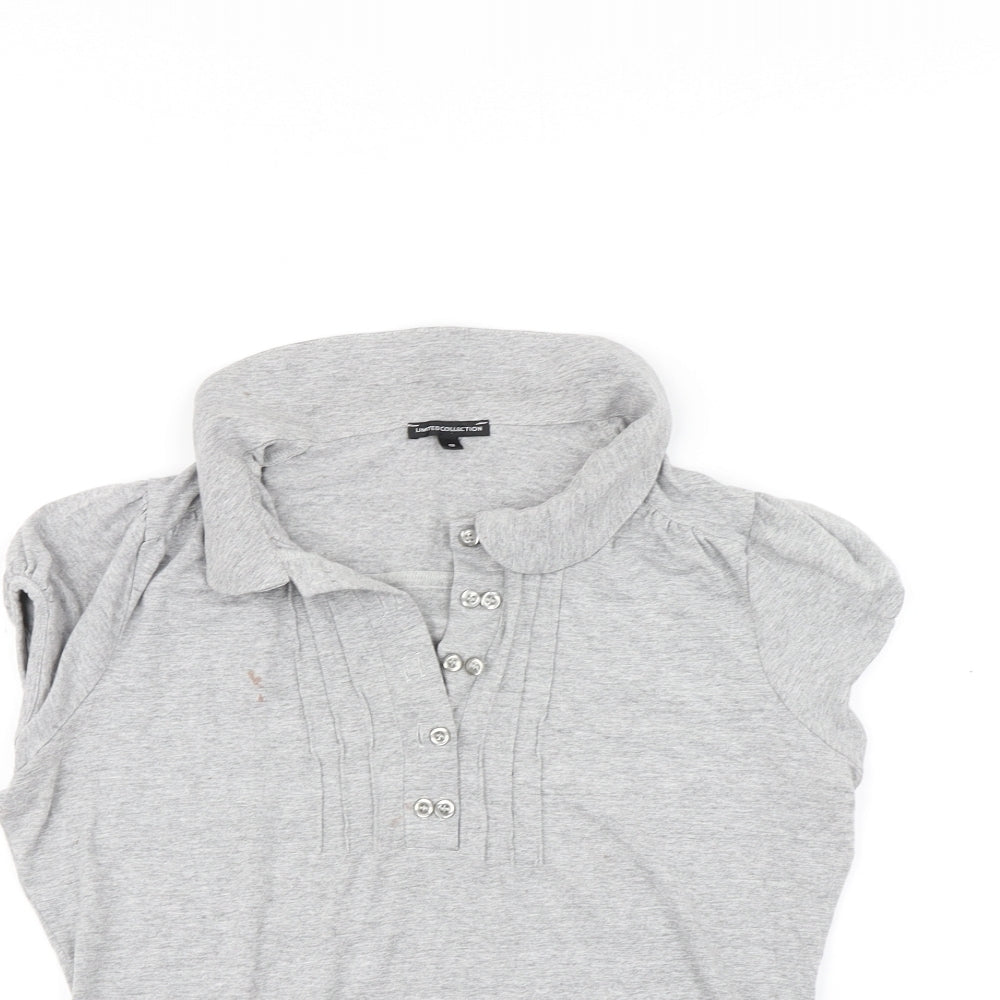 Womens UK Size 12 Marks and Spencer Grey Basic Polo
