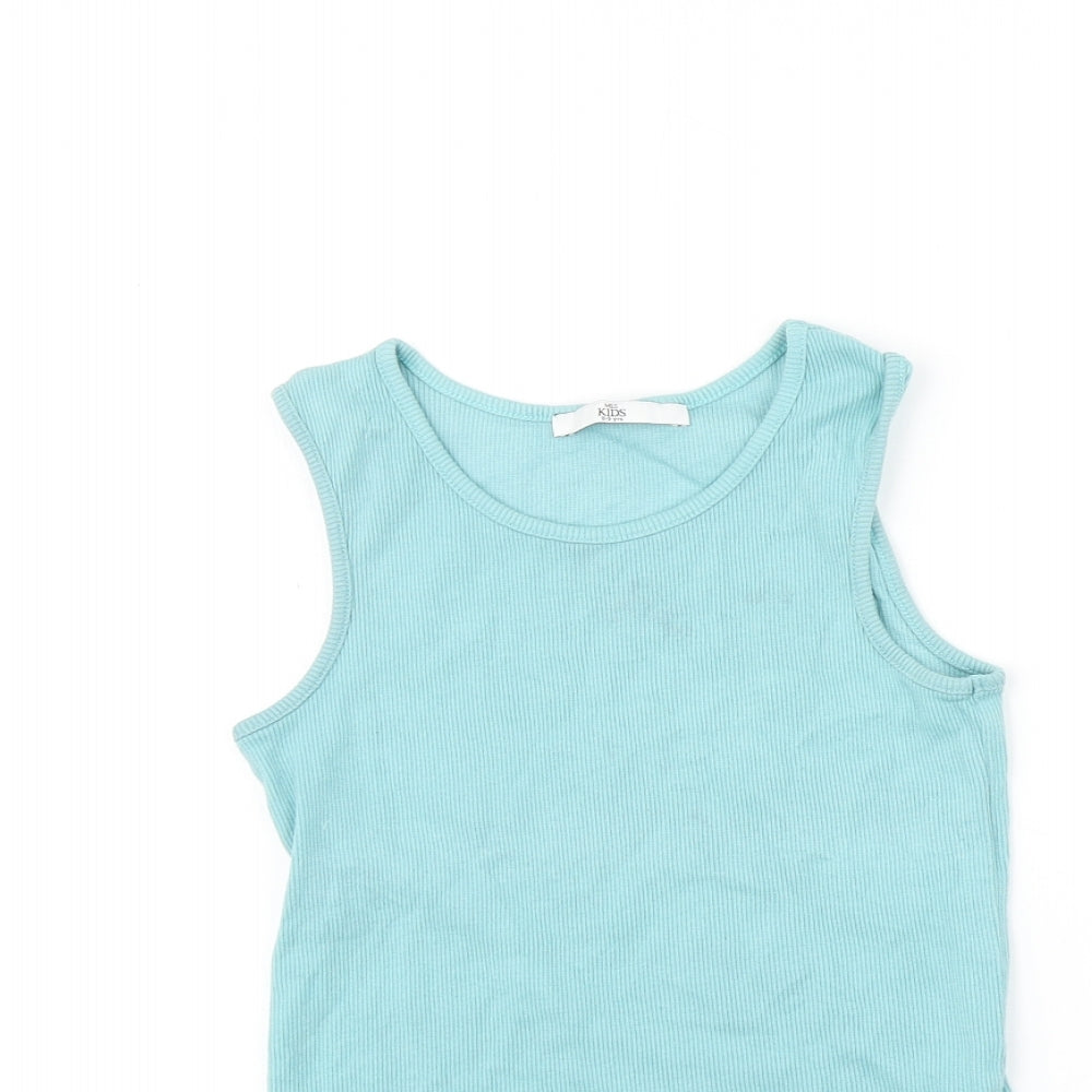 Marks and Spencer Girls Blue   Basic T-Shirt Size 8-9 Years