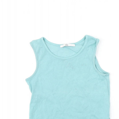Marks and Spencer Girls Blue   Basic T-Shirt Size 8-9 Years