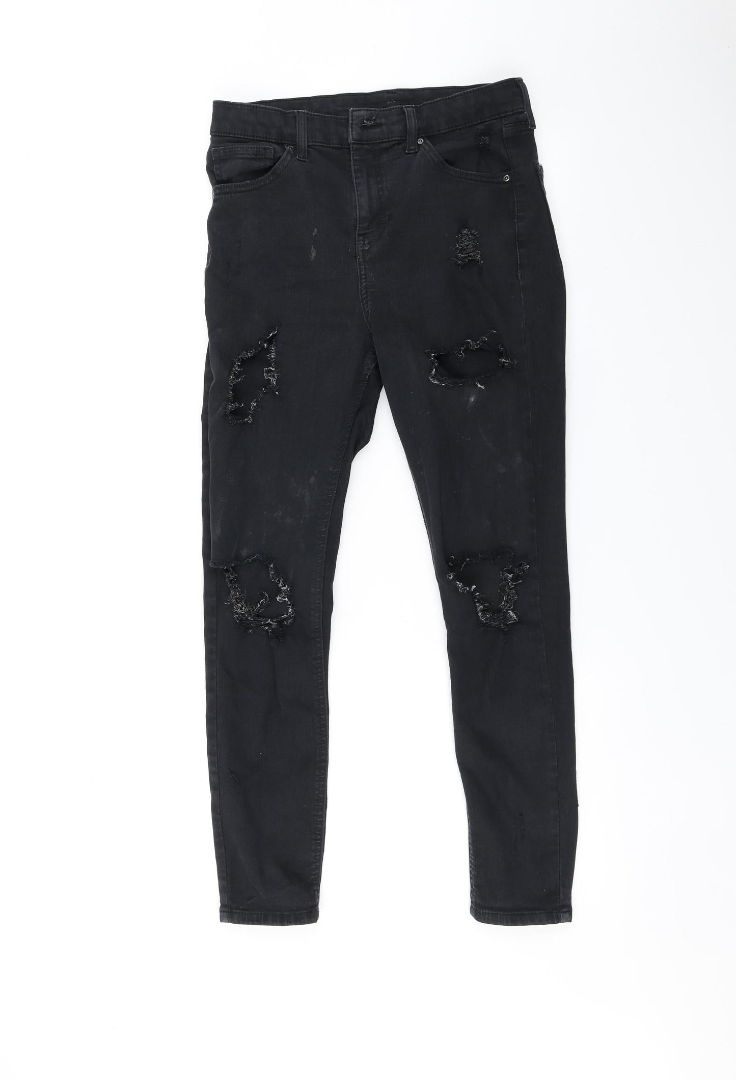 Topshop Womens Black   Skinny Jeans Size 30 in L30 in