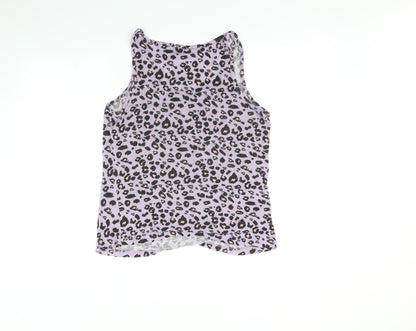 Studio Womens Purple Animal Print  Top Pyjama Top Size 8