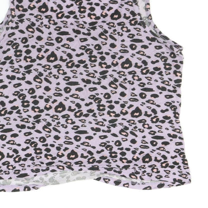 Studio Womens Purple Animal Print  Top Pyjama Top Size 8