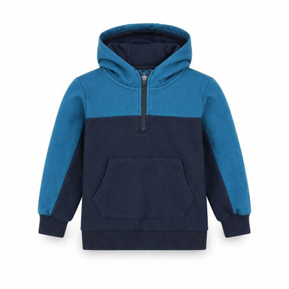 Front view of Very boys’ blue pullover hoodie, size 6, years