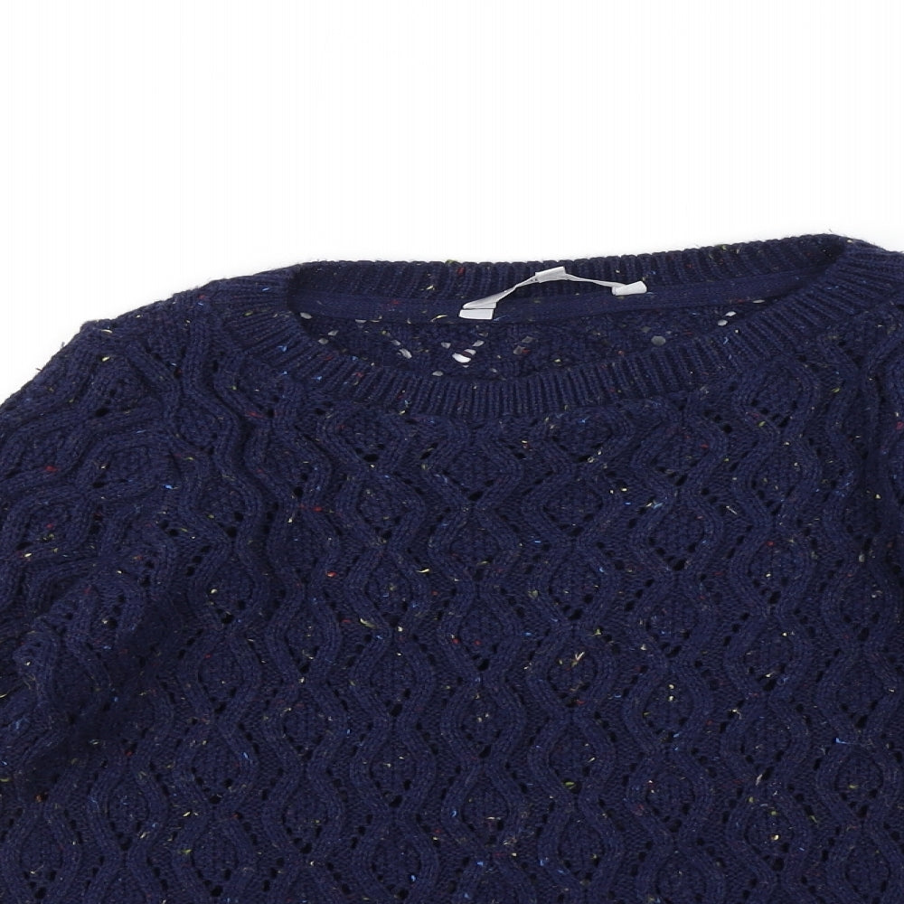 Womens UK Size 10 Red Herring Blue Pullover Jumper