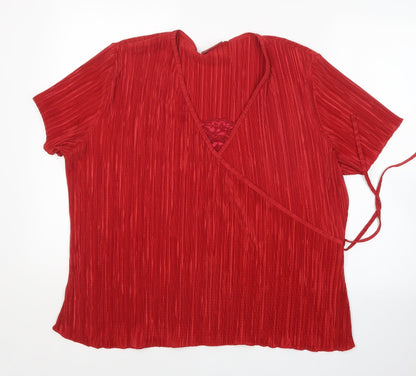 EWM Womens Red   Basic Blouse Size XL