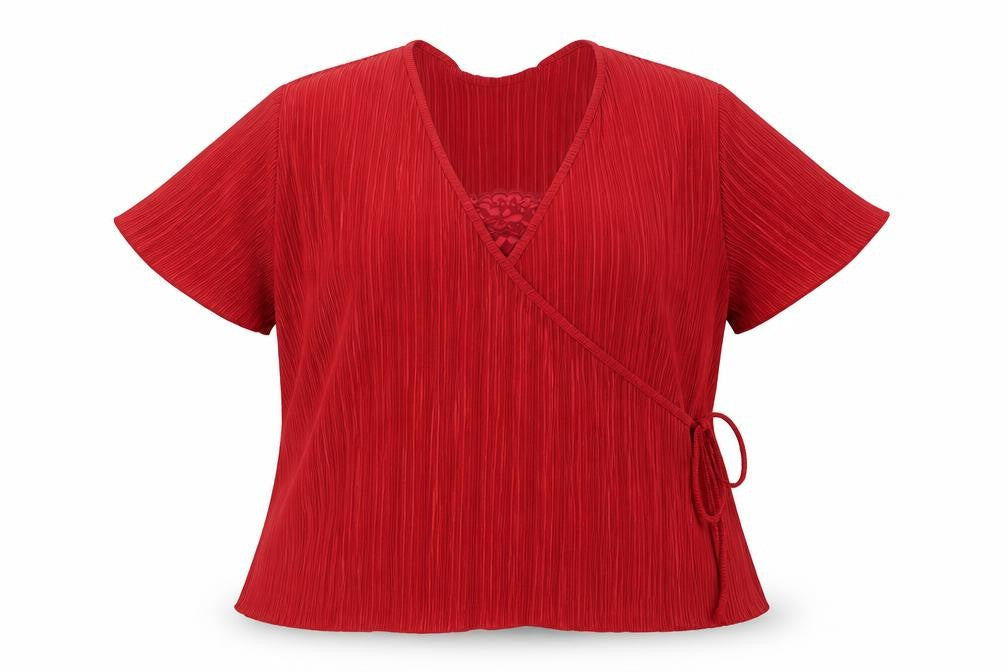 Womens UK Size XL EWM Red Basic Blouse