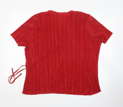 EWM Womens Red   Basic Blouse Size XL