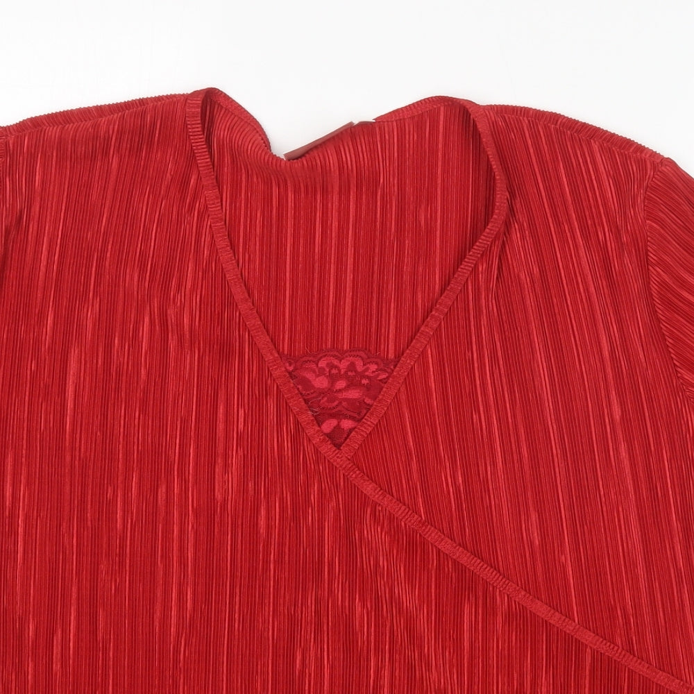 EWM Womens Red   Basic Blouse Size XL