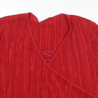 EWM Womens Red   Basic Blouse Size XL