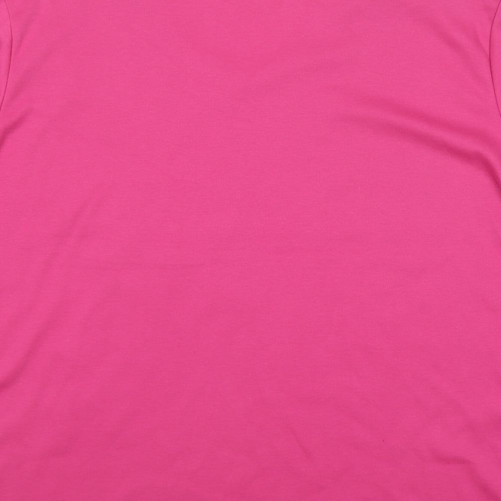 FAY LOUISE Womens Pink   Basic T-Shirt Size 2XL