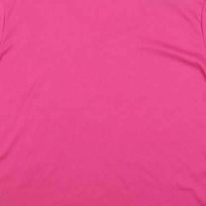 FAY LOUISE Womens Pink   Basic T-Shirt Size 2XL