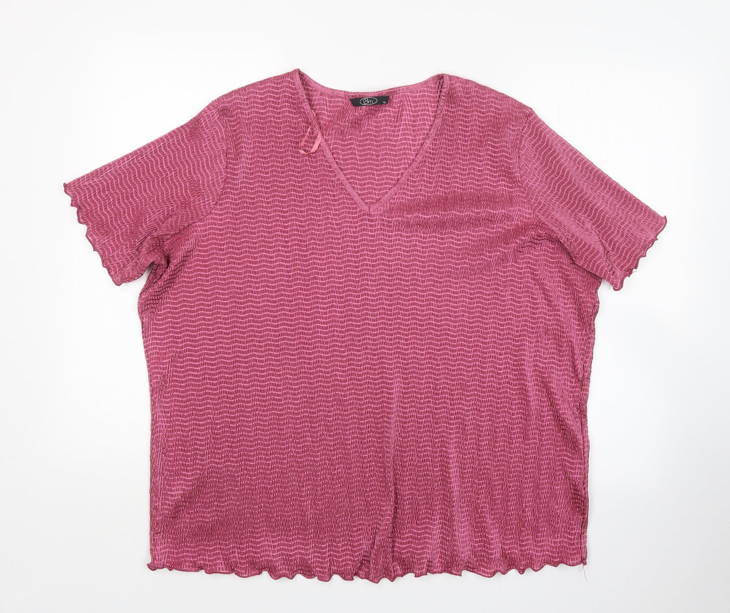 Womens UK Size XL BM Pink Basic Blouse