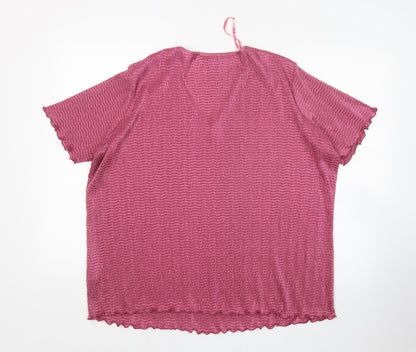 Womens UK Size XL BM Pink Basic Blouse