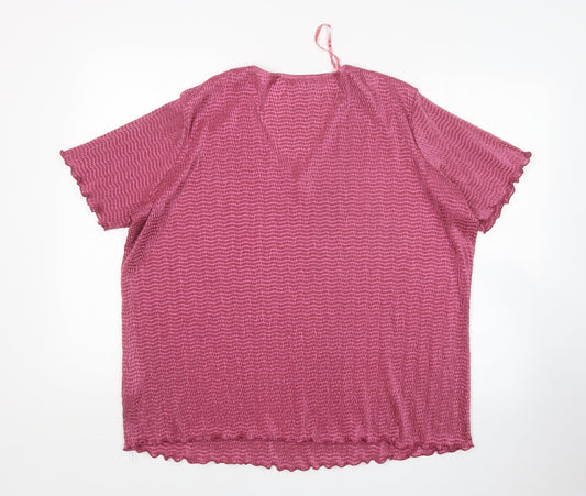 Womens UK Size XL BM Pink Basic Blouse