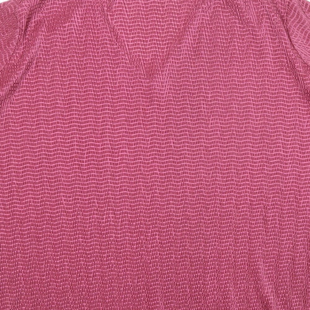 Womens UK Size XL BM Pink Basic Blouse