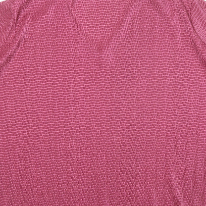 Womens UK Size XL BM Pink Basic Blouse